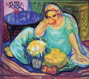 Dame aux iris